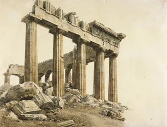 Det sørøstlige hjørnet av Parthenon, Athen